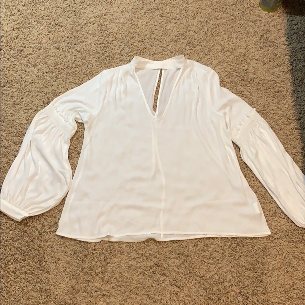 Flowy white long sleeve top